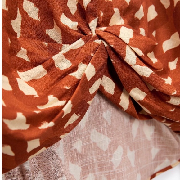 Zara Linen Blend Terracota Top - Picture 4 of 11